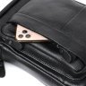 Функциональная мужская сумка-планшет из черной кожи флотар Vintage (20677) - 6
