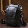 Функциональная мужская сумка-планшет из черной кожи флотар Vintage (20677) - 7