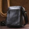 Функциональная мужская сумка-планшет из черной кожи флотар Vintage (20677) - 8