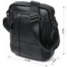 Функциональная мужская сумка-планшет из черной кожи флотар Vintage (20677) - 10