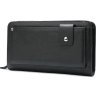 Класичний чоловічий гаманець клатч чорного кольору VINTAGE STYLE (14664) - 4