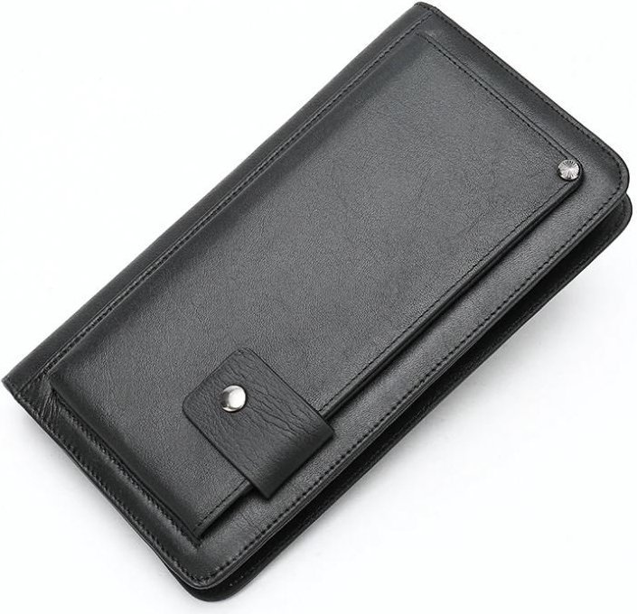 Классический мужской кошелек клатч черного цвета VINTAGE STYLE (14664)