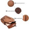 Містка чоловіча сумка-слінг через плече в коричневому кольорі з текстилю Vintage (20389) - 11