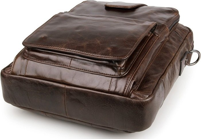 Кожаная сумка планшет с ручками и съемным ремнем на плечо VINTAGE STYLE (14233)