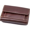 Невеликий універсальний гаманець із гладкої шкіри коричневого кольору Vintage (2414595) - 2