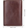 Невеликий універсальний гаманець із гладкої шкіри коричневого кольору Vintage (2414595) - 3