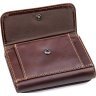 Невеликий універсальний гаманець із гладкої шкіри коричневого кольору Vintage (2414595) - 4