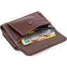 Невеликий універсальний гаманець із гладкої шкіри коричневого кольору Vintage (2414595) - 5