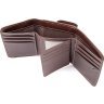 Невеликий універсальний гаманець із гладкої шкіри коричневого кольору Vintage (2414595) - 6