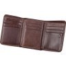 Невеликий універсальний гаманець із гладкої шкіри коричневого кольору Vintage (2414595) - 9
