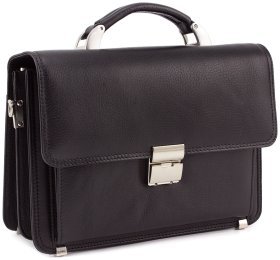 Классическая кожаная барсетка с плечевым ремнем KARYA (0230-45)