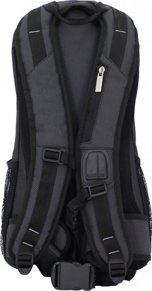 Чорний чоловічий рюкзак для ноутбука із зносостійкого текстилю Bagland (53008)