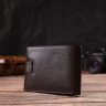 Коричневий чоловічий гаманець із натуральної шкіри флотар із хлястиком на кнопці CANPELLINI (2421944) - 7