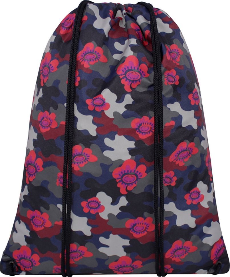 Текстильний жіночий рюкзак з принтом на затяжках Bagland Котомка 53808