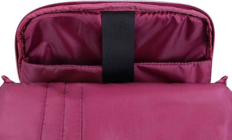 Жіночий текстильний рюкзак бордового кольору з відсіком під ноутбук Bagland 53908