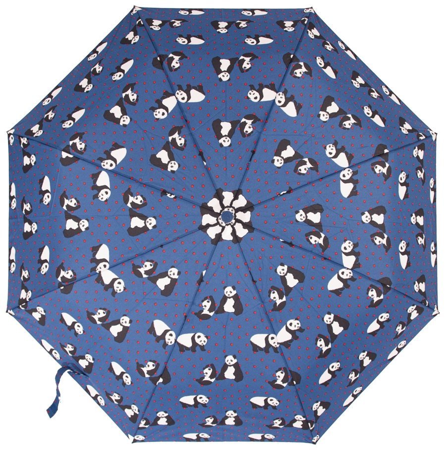 Зонт женский Fulton Minilite-2 L354 Pin Spot Panda (Механика, складной, синего цвета с принтом панд) 93908 фото №5 Зонт женский Fulton Minilite-2 L354 Pin Spot Panda (Механика, складной, синего цвета с принтом панд) 93908 modnotak фото №5