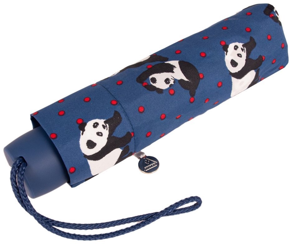 Зонт женский Fulton Minilite-2 L354 Pin Spot Panda (Механика, складной, синего цвета с принтом панд) 93908 фото №7 Зонт женский Fulton Minilite-2 L354 Pin Spot Panda (Механика, складной, синего цвета с принтом панд) 93908 modnotak фото №7