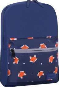 Синій рюкзак для підлітків із текстилю з принтом Bagland (54008)