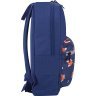 Синий рюкзак для подростков из текстиля с принтом Bagland (54008) - 2