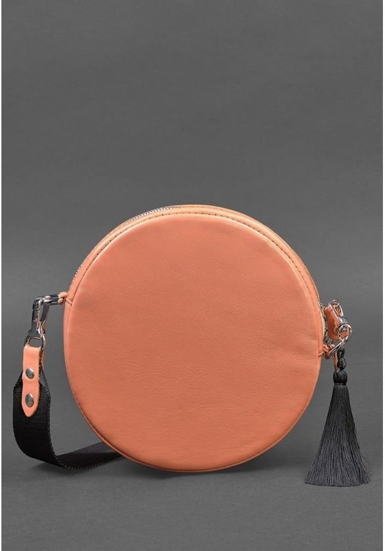 Коралловая сумка круглой формы из натуральной кожи BlankNote Tablet (12826)