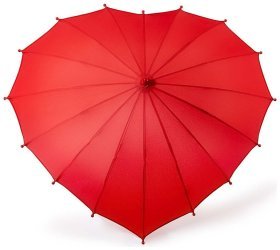 Детский зонт-трость Fulton Junior Heart (Красный, механика, 16 спиц, защита UPF 50+, для детей до 8 лет, Великобритания) 94108