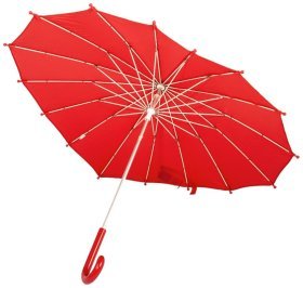 Детский зонт-трость Fulton Junior Heart (Красный, механика, 16 спиц, защита UPF 50+, для детей до 8 лет, Великобритания) 94108