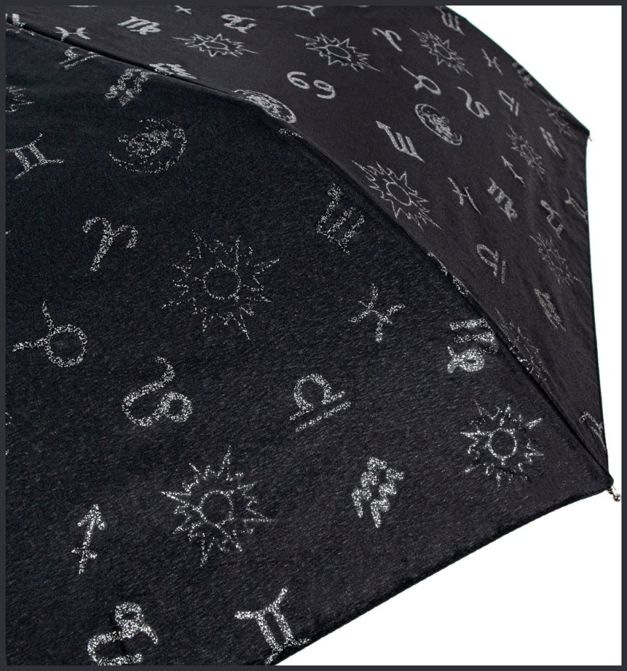 Жіноча складана парасолька Fulton L354-040935 Minilite-2 Zodiac (Компактна, чорна з принтом знаків зодіаку, механіка) 94208 фото №9 Жіноча складана парасолька Fulton L354-040935 Minilite-2 Zodiac (Компактна, чорна з принтом знаків зодіаку, механіка) 94208 modnotak фото №9