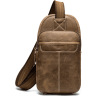 Модная светло-коричневая сумка через плечо из натуральной кожи Vintage (20009) - 1