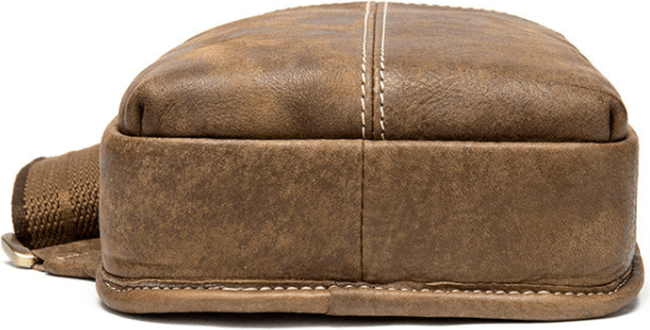 Модна світло-коричнева сумка через плече з натуральної шкіри Vintage (20009)