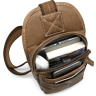Модная светло-коричневая сумка через плечо из натуральной кожи Vintage (20009) - 7