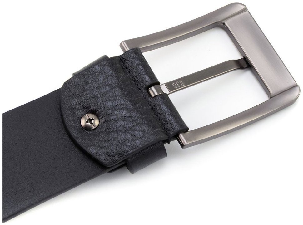 Широкий мужской джинсовый ремень из натуральной кожи Gherardini 45052 Италия, черного цвета modnotak фото №5