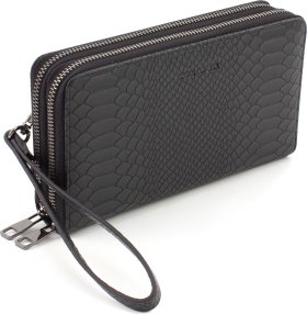 Місткий чоловічий гаманець-клатч на дві блискавки з якісної шкіри Marco Coverna (21072)