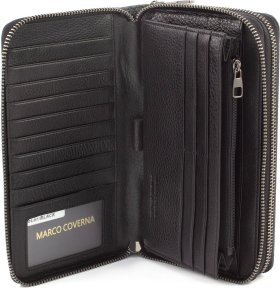 Місткий чоловічий гаманець-клатч на дві блискавки з якісної шкіри Marco Coverna (21072) - 2