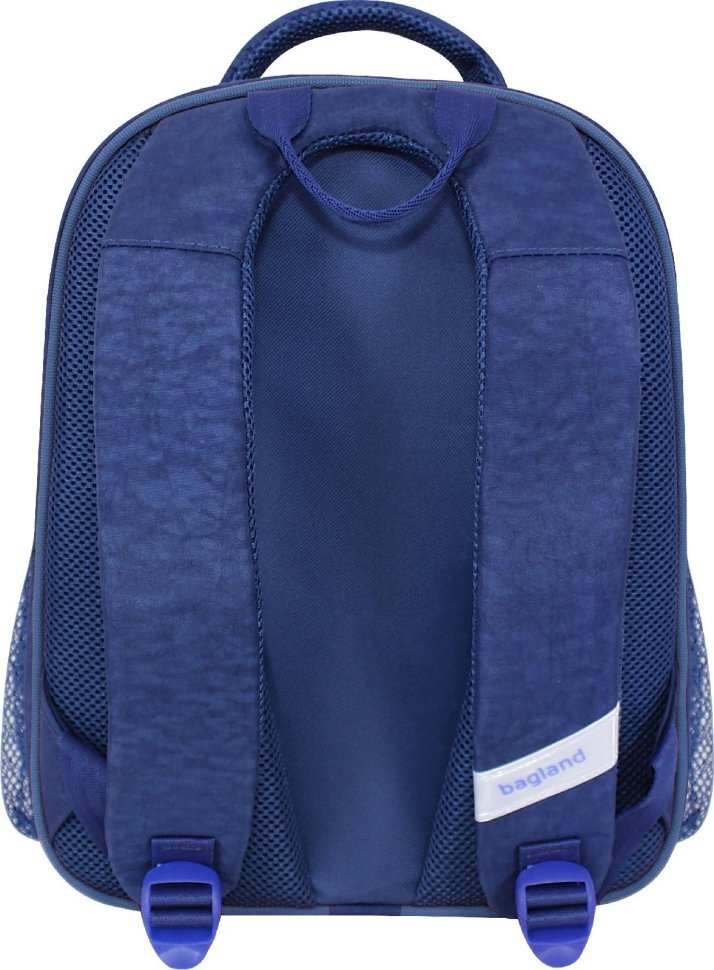 Стильный школьный рюкзак из синего текстиля для мальчиков Bagland (55508)