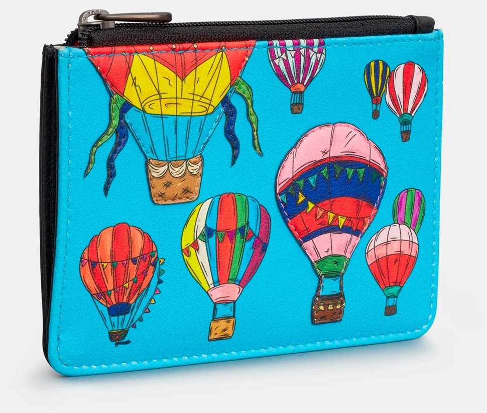 Повсякденний жіночий шкіряний гаманець з принтом повітряних куль Yoshi Y1321 синьо-чорного кольору 95508 фото №3 Повсякденний жіночий шкіряний гаманець з принтом повітряних куль Yoshi Y1321 синьо-чорного кольору 95508 modnotak фото №3