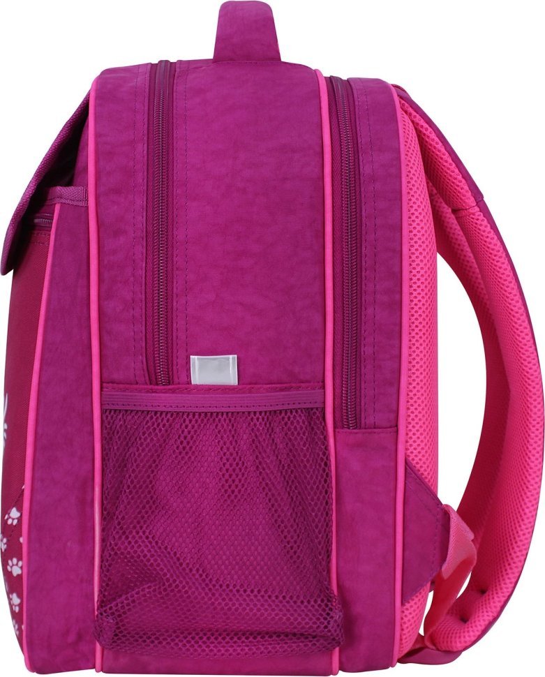 Малиновый школьный рюкзак для девочек с кошечкой Bagland (55608)