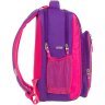 Фиолетовый текстильный школьный рюкзак для девочек с котиками Bagland 55708 - 2