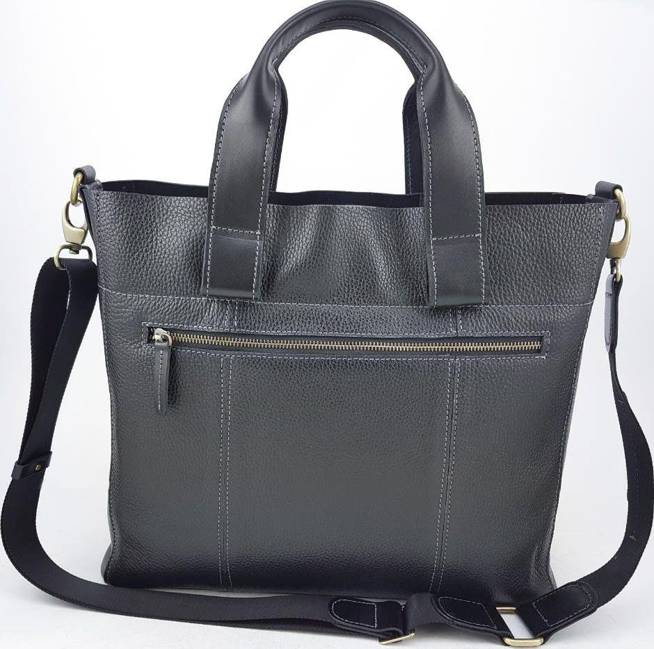 Чоловіча сумка Флотар чорного кольору під формат А4 VATTO (11750)