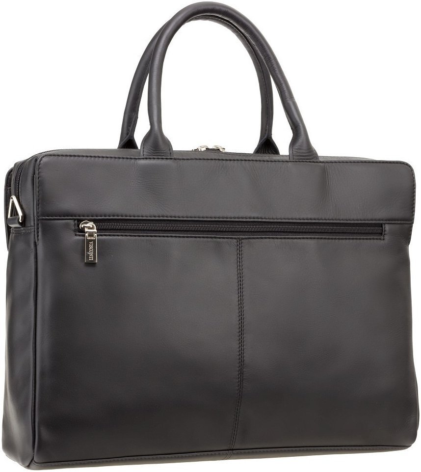 Жіноча сумка для ноутбука до 13 дюймів з якісної натуральної шкіри чорного кольору Visconti 66508