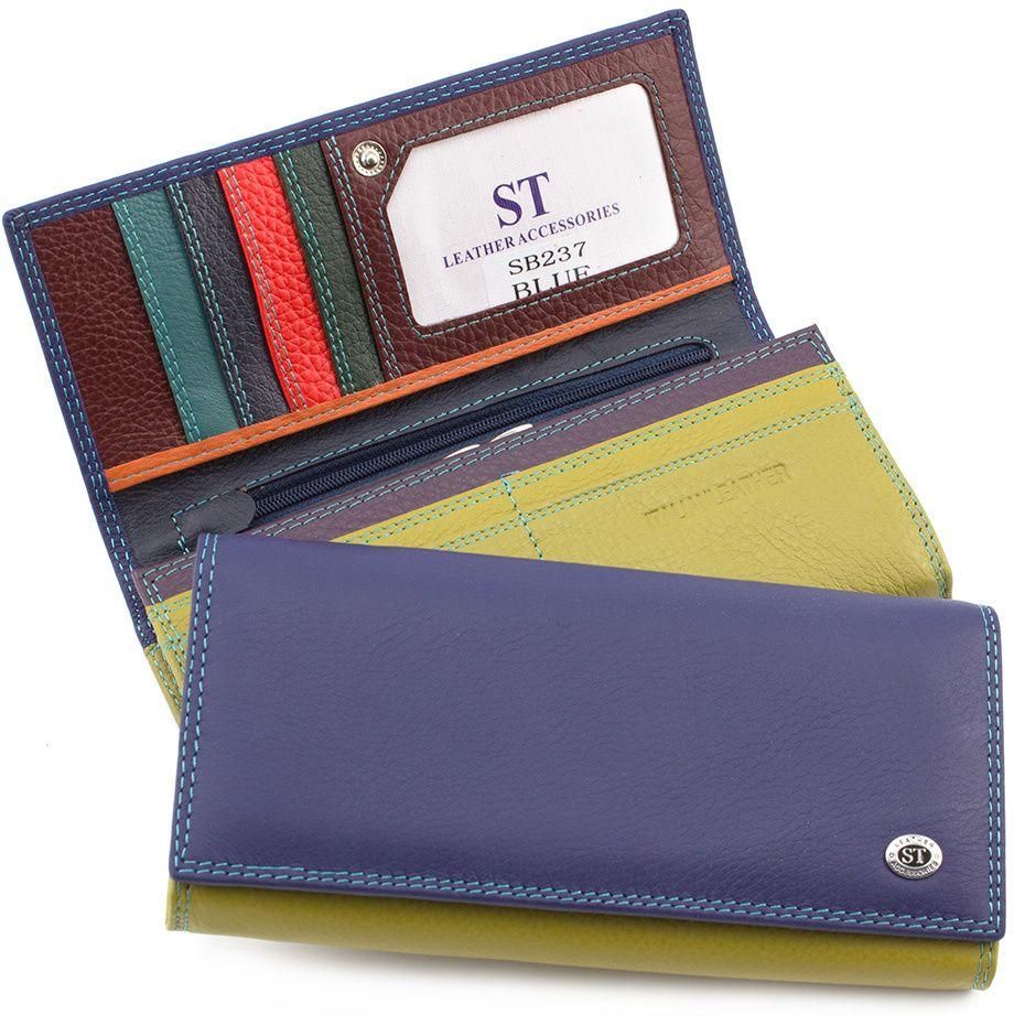 Оригінальний шкіряний гаманець на кнопці ST Leather (16035)