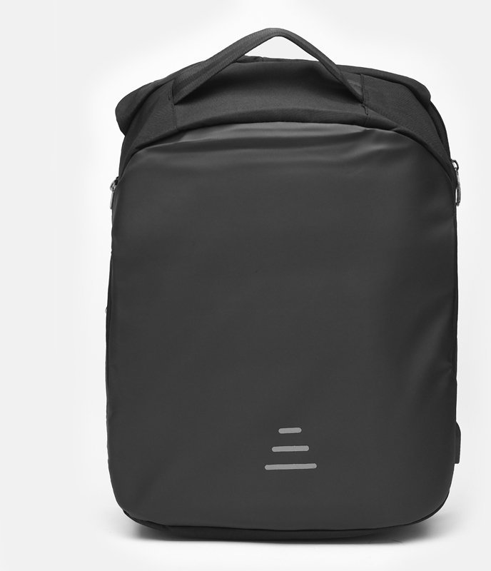 Чоловічий чорний рюкзак із поліестеру з відсіком під ноутбук Monsen (56908)