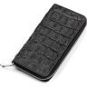 Чоловічий гаманець-клатч з натуральної шкіри крокодила чорного кольору CROCODILE LEATHER (024-18012) - 1