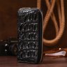 Чоловічий гаманець-клатч з натуральної шкіри крокодила чорного кольору CROCODILE LEATHER (024-18012) - 8