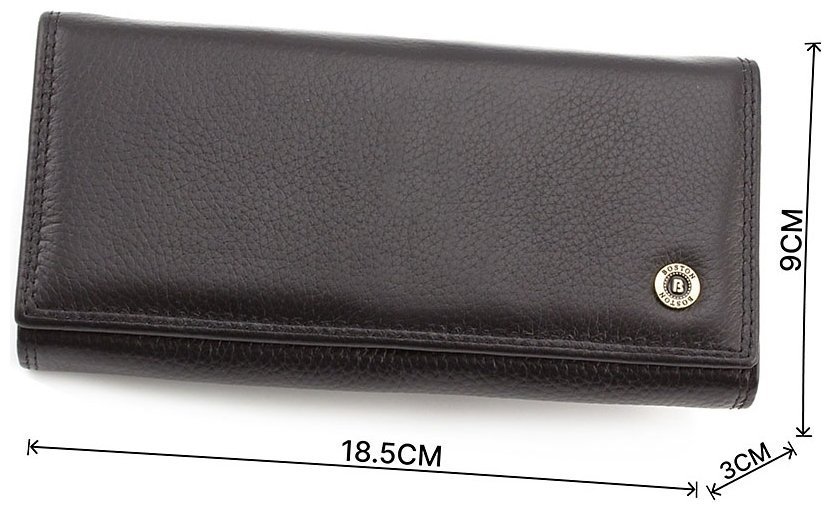 Жіночий гаманець чорного кольору на кнопці BOSTON (16241) modnotak фото №3