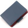 Шкіряний жіночий гаманець синього кольору з розворотом під документи ST Leather 1767308 - 3
