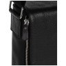Компактна шкіряна чоловіча сумка-планшет чорного кольору з клапаном Tiding Bag 77508 - 4