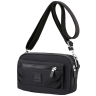 Жіноча текстильна сумка-кроссбоді чорного кольору через плече Confident 77608 - 1