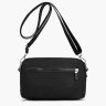 Жіноча текстильна сумка-кроссбоді чорного кольору через плече Confident 77608 - 6