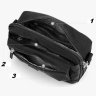 Жіноча текстильна сумка-кроссбоді чорного кольору через плече Confident 77608 - 8