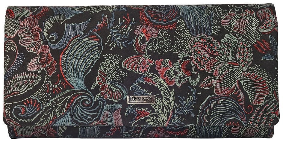 Гарний гаманець на магніті з квітковим візерунком для жінок Desisan 107708 різнокольоровий modnotak фото №1